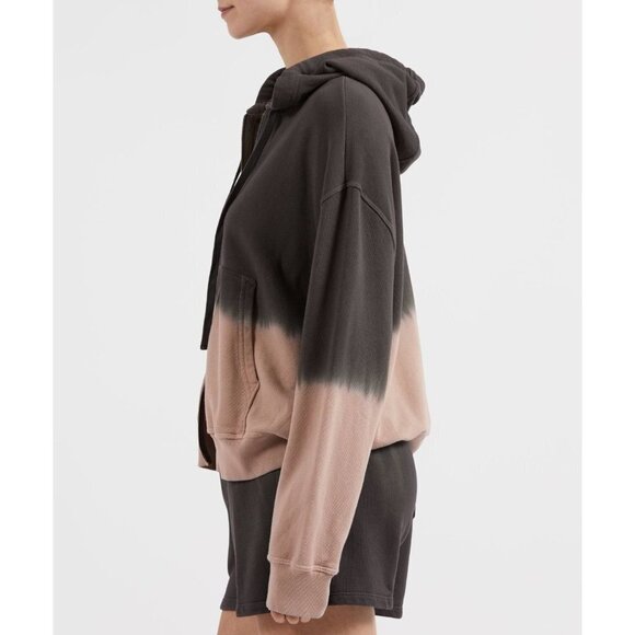 ATM Anthony Thomas Melillo Full Zip Hoodie XS Gray Dip Dye French Terry Pockets - Picture 15 of 16